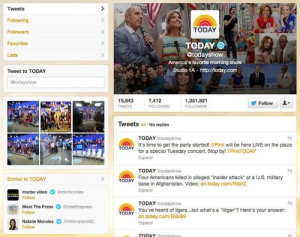 New Twitter on Today Show