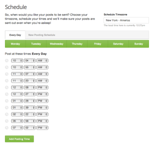 Social media update scheduling with Buffer