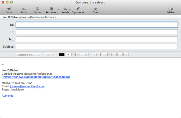 content promotion via email signature