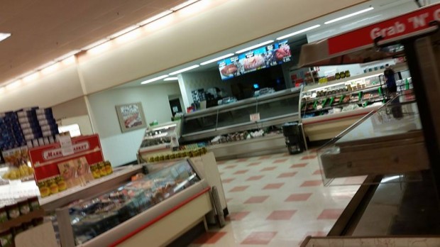 empty market basket shelves